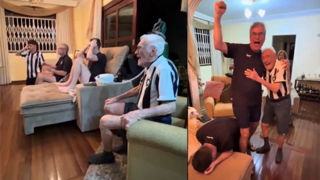 Urocze wideo przedstawiające trzy pokolenia świętujące zwycięstwo Botafogo Libertadores staje się viralem