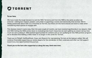 Torrent postanowił opuścić Halo Championship Series