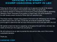 Karmine Corp dokonał zmian w sztabie trenerskim swojej drużyny LEC